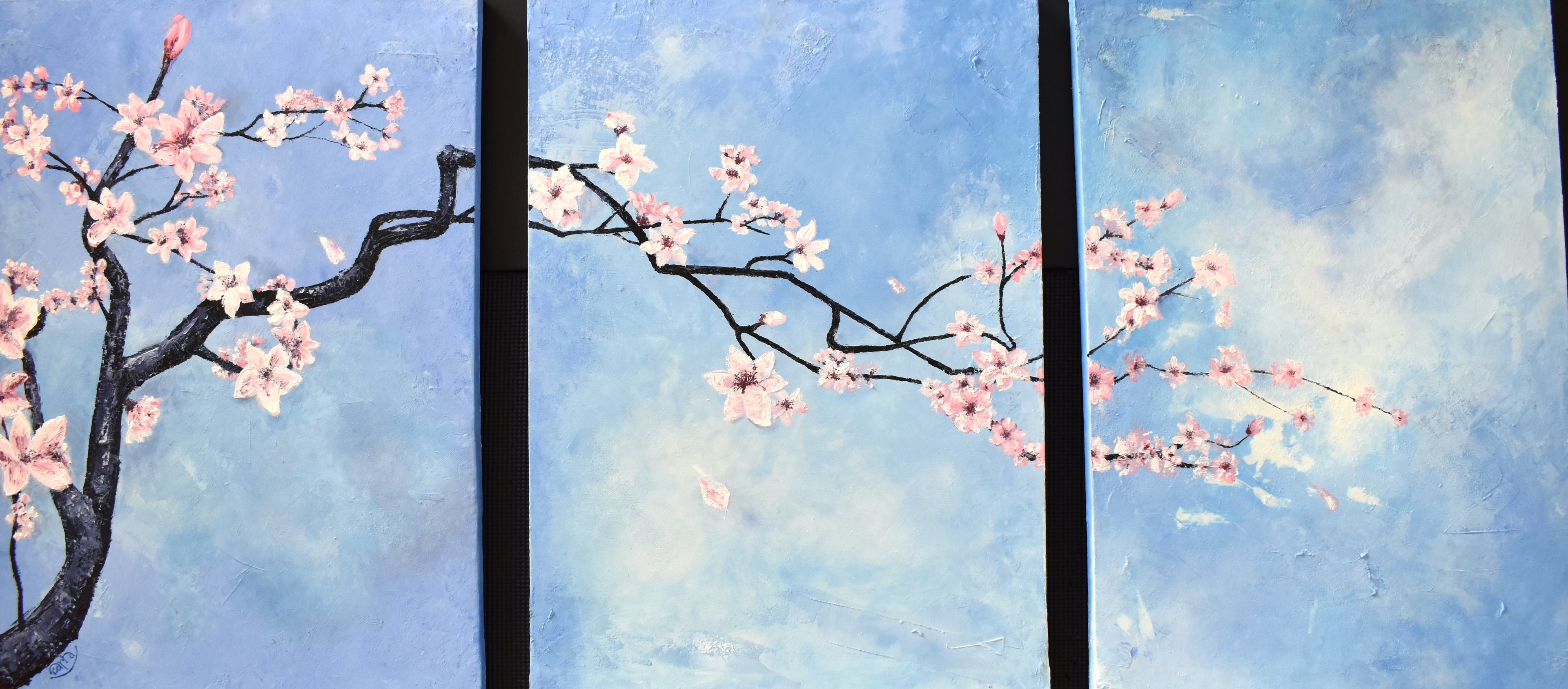 Carla Arcana| Cherry Blossom | Original Oil on Canvas 1.5m x 0.5m