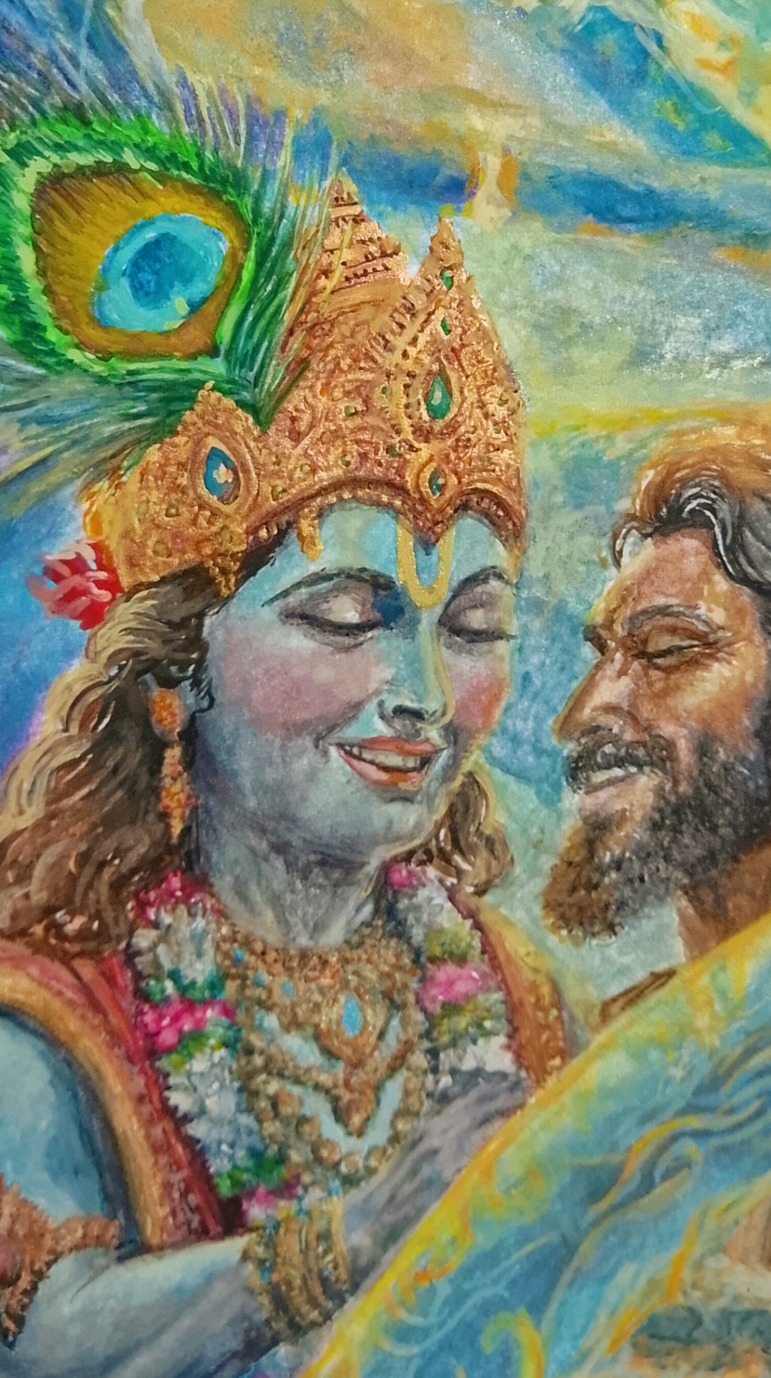 A4 Original Watercolour Painting | Indelible Bond| Krishna & Sudama